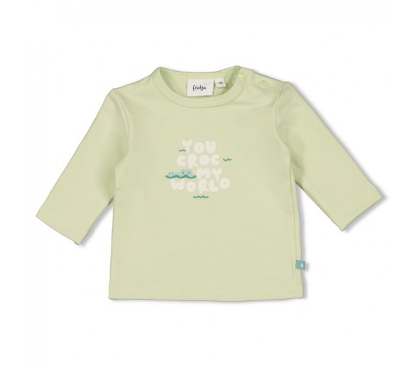 FEETJE : Longsleeve - You Croc my World Lime