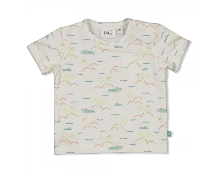 FEETJE : T-shirt AOP - You Croc mon monde Offwhit