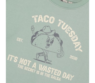 DAILY SEVEN : Oversized sweater met print