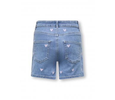 KIDS ONLY GIRL : Toffe jeansshort met hartjes