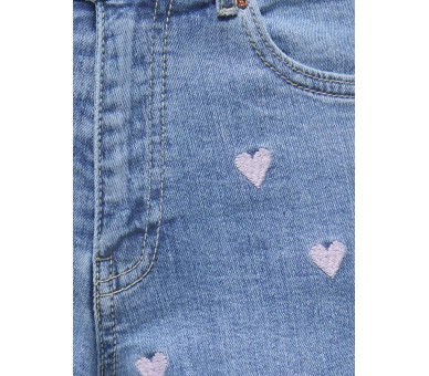 KIDS ONLY GIRL : Toffe jeansshort met hartjes