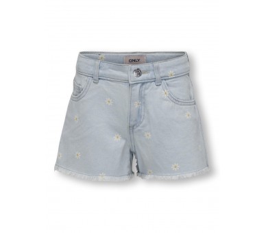 KIDS ONLY GIRL :Jeansshortje met bloemmetjes