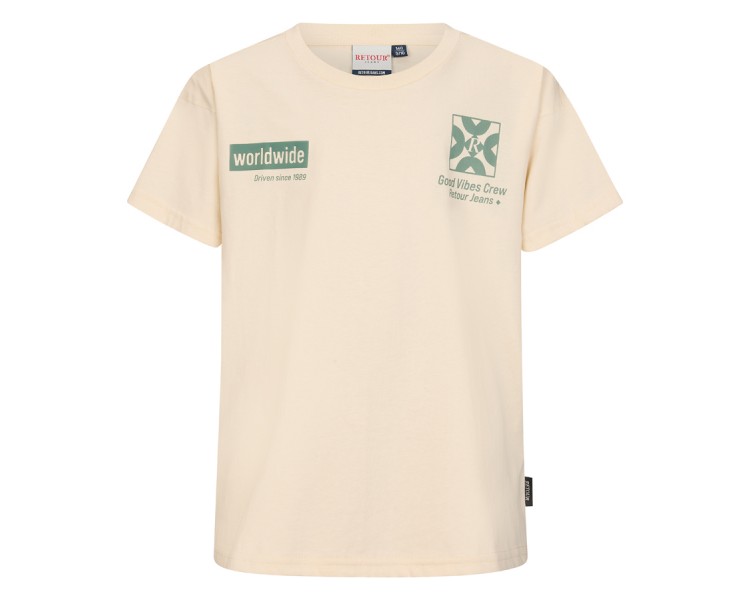 RETOUR : T-shirt met korte mouwen in off white