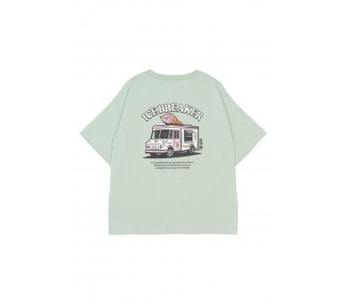 THE NEW : T-shirt km met leuke print achteraan