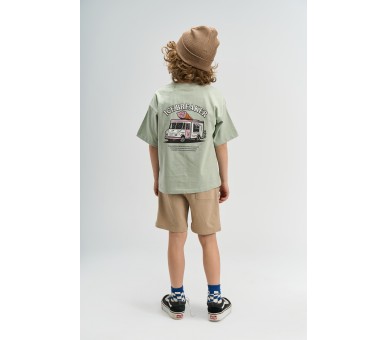 THE NEW : T-shirt km met leuke print achteraan