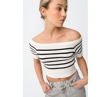 TIFFOSI : Pull court à épaules dénudées