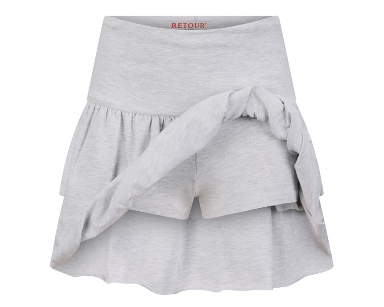 RETOURS : Shorts en gris chiné doux