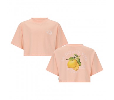 RETOUR : Sorbetkleurig T-shirt met korte mouwen