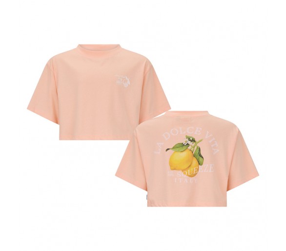 RETOUR : T-shirt à manches Shortses couleur sorbet