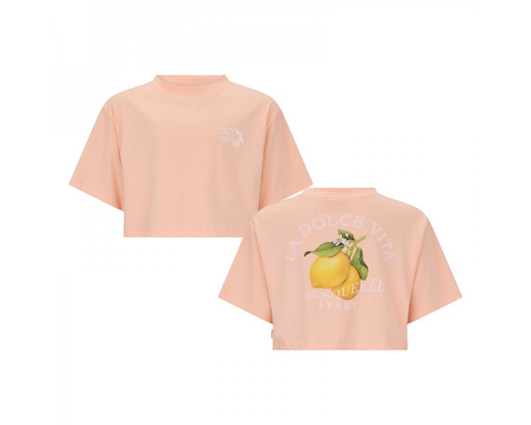 RETOUR : Sorbetkleurig T-shirt met korte mouwen