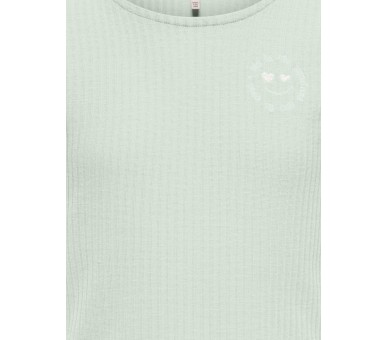 KIDS ONLY GIRL : T-shirt fijne rib met smiley