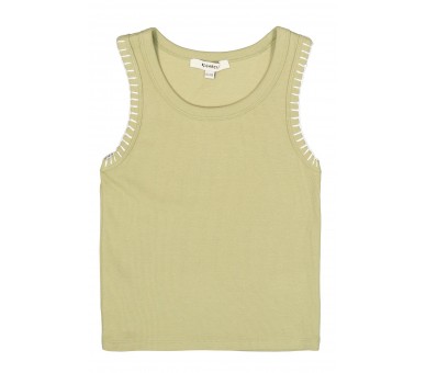 GARCIA : Topje in fijn rib met detail aan arm