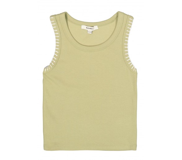 GARCIA : Topje in fijn rib met detail aan arm