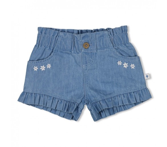 FEETJE : Short ruches - Summer Denims L.blauw deni