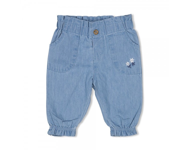 FEETJE : Pantalon à volants - Denim d'été L.bleu