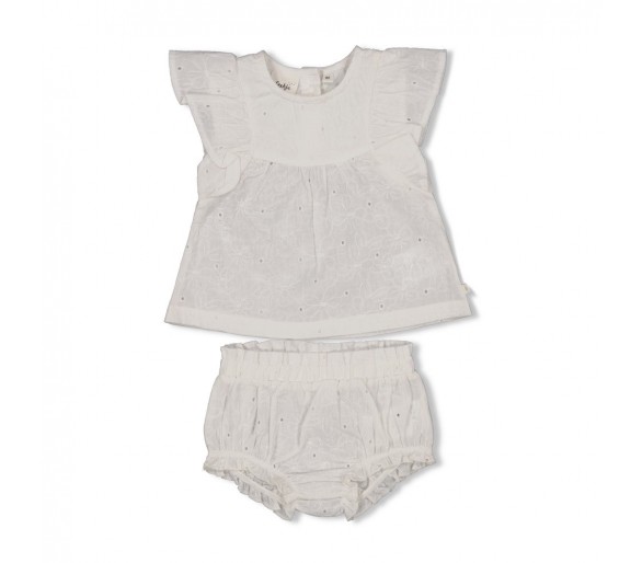 FEETJE : Top + bloomer broderie - Summer Woven Wit