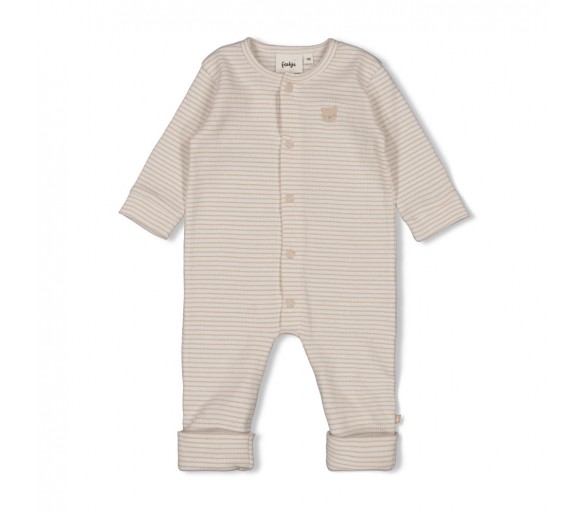 FEETJE : Combinaison en maille côtelée à rayures -
