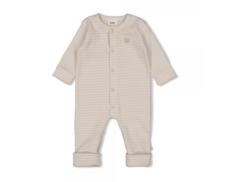 FEETJE : Suit ribbed knit foot with stripe - Honey B