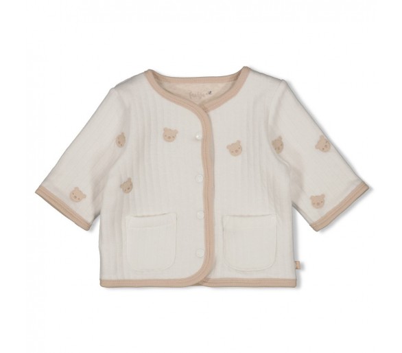 FEETJE : Veste réversible AO broderie - Miel