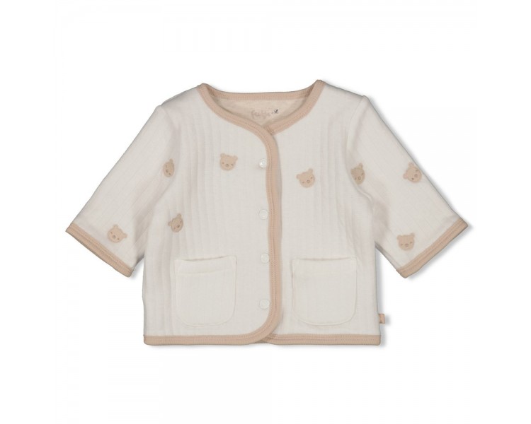 FEETJE : Veste réversible AO broderie - Miel