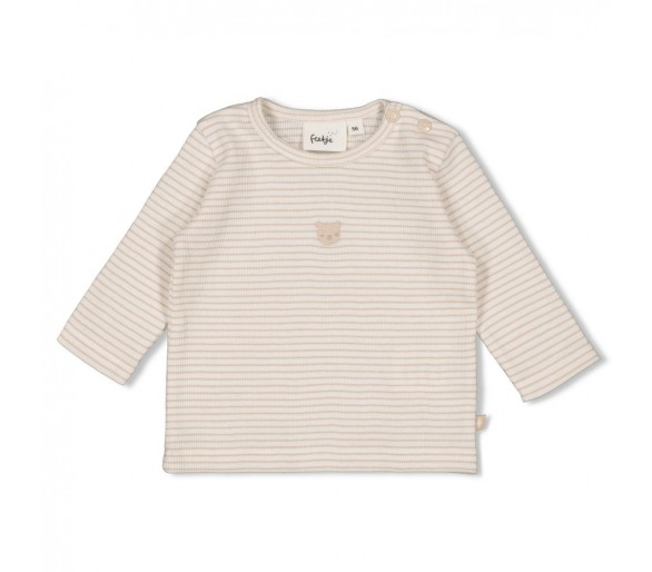 FEETJE : T-shirt à manches longues côtelé rayé - H
