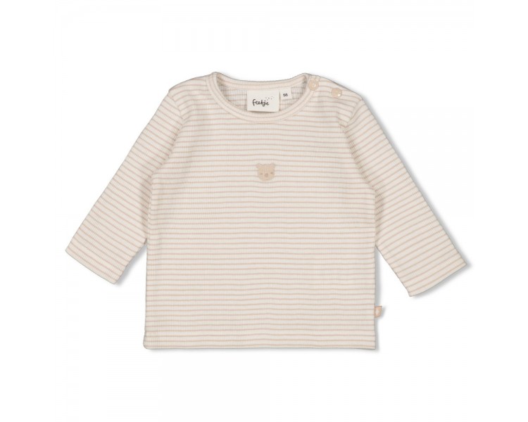 FEETJE : T-shirt à manches longues côtelé rayé - H