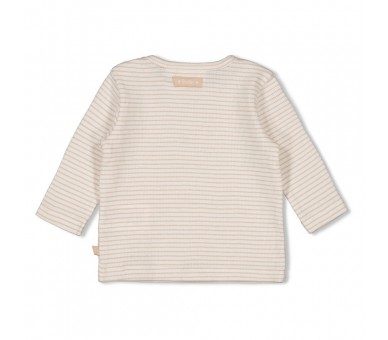 FEETJE : T-shirt à manches longues côtelé rayé - H