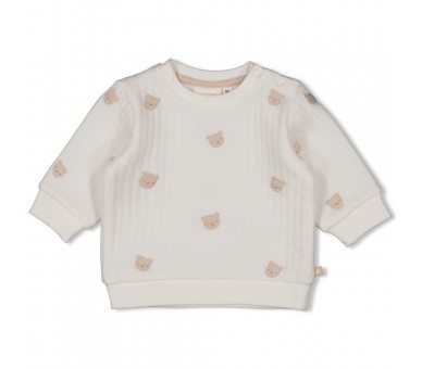 FEETJE : Sweater AO embroidery - Honey Bear Offwhi