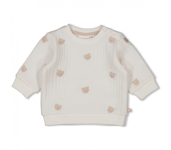 FEETJE : Sweater AO embroidery - Honey Bear Offwhi