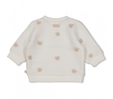 FEETJE : Sweater AO embroidery - Honey Bear Offwhi