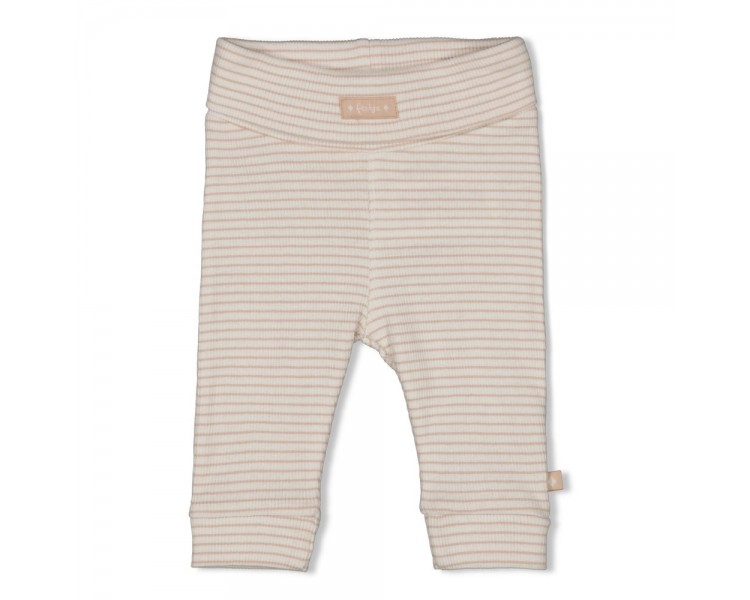 FEETJE : Ribbed trousers with stripes - Honey Bear Sand
