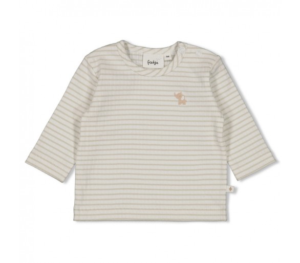 FEETJE : Longsleeve rib met streep - Elephant Mint