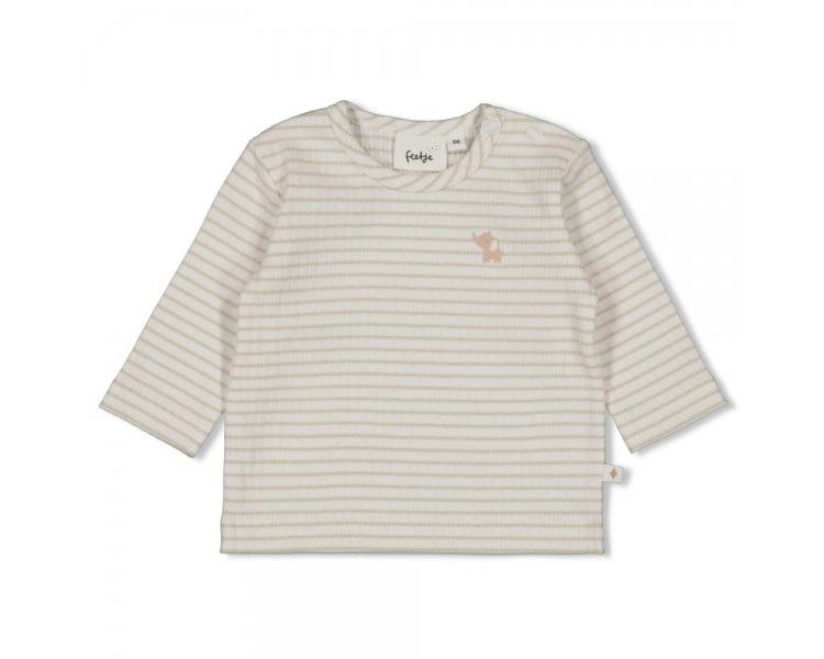 FEETJE : Longsleeve rib with stripe - Elephant Mi