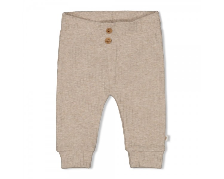 FEETJE : Ribbed trousers - Elephant Taupe melange