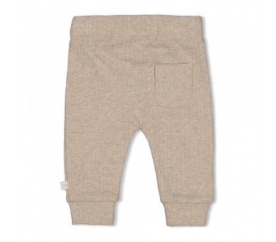 FEETJE : Ribbed trousers - Elephant Taupe melange