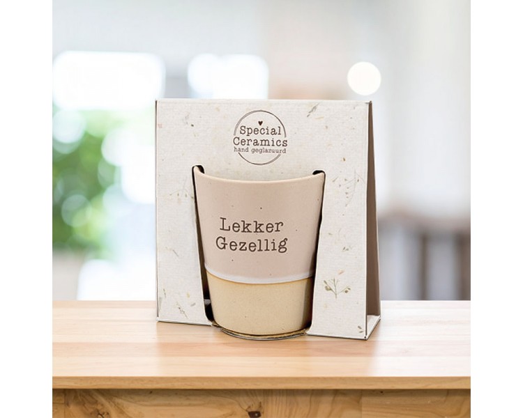 SPECIAL CERAMICS MUG "LEKKER GEZELLIG"