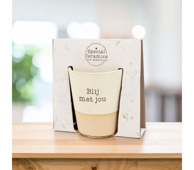 SPECIAL CERAMICS MUG "BLIJ MET JOU"