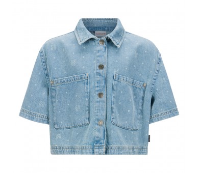 RETOUR : Vintage blauw denim overhemd