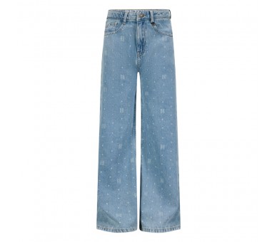 RETOUR : Pantalon en denim bleu vintage