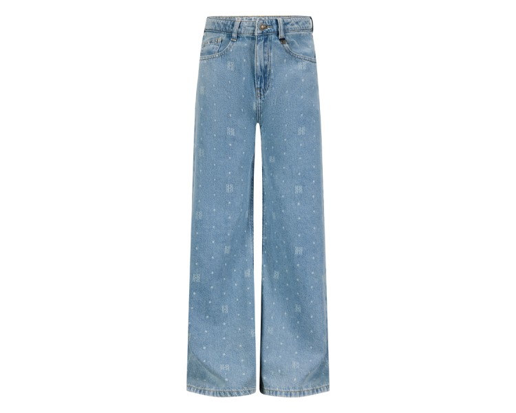 RETOUR : Pantalon en denim bleu vintage