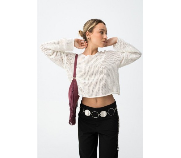 TIFFOSI : Pull blanc étoilé