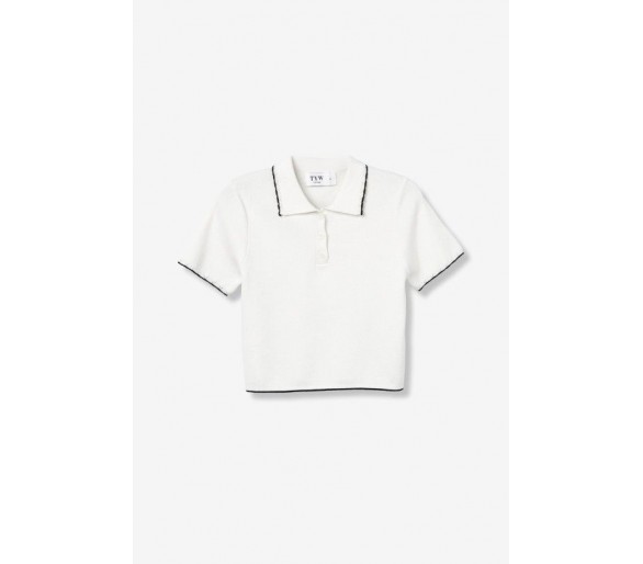 TIFFOSI : Pull à manches Shortses Star White