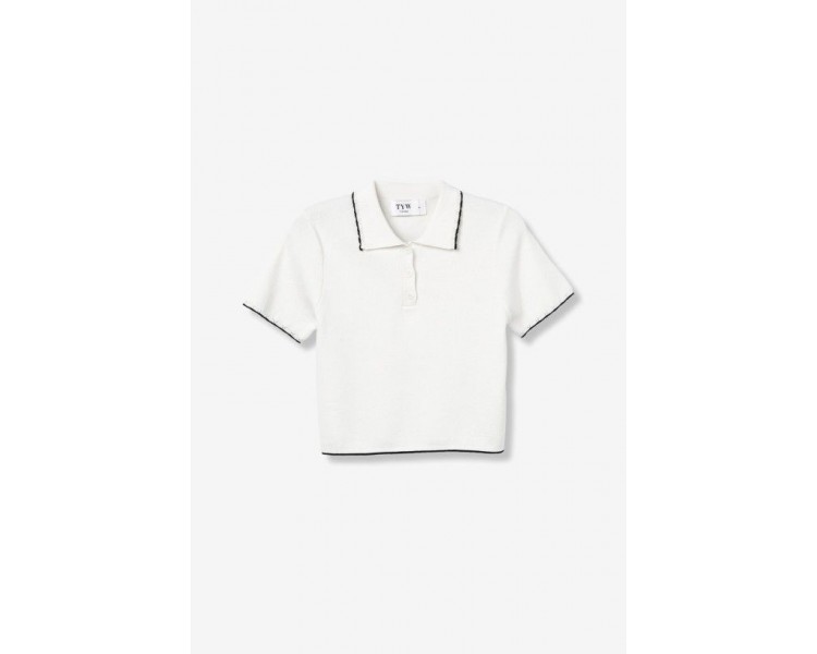 TIFFOSI : Pull à manches Shortses Star White