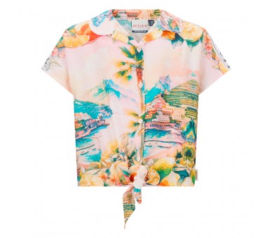 RETOUR: feminine shirt in sorbet
