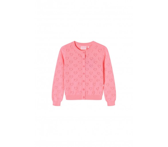 SOMEONE : Cardigan met lange mouwen fluo roze