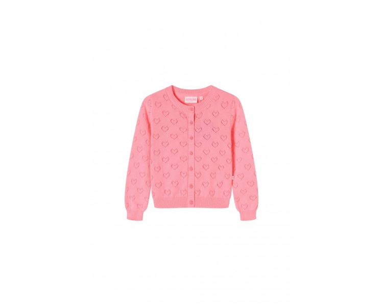 SOMEONE : Cardigan met lange mouwen fluo roze