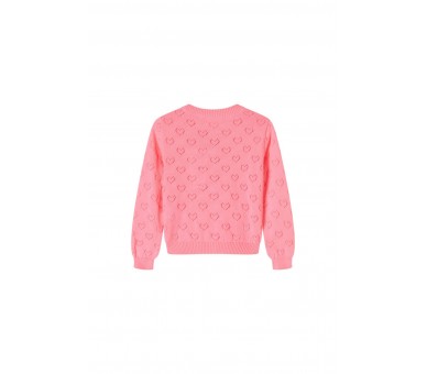 SOMEONE : gilet à manches longues rose fluo