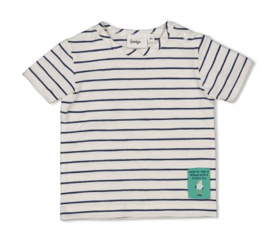 FEETJE : T-shirt stripe - Seaside Happiness Offw