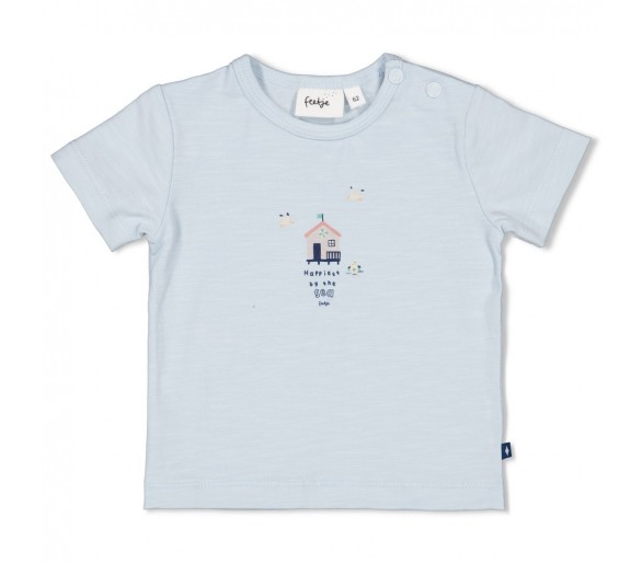 FEETJE : T-shirt - Seaside Happiness Blauw