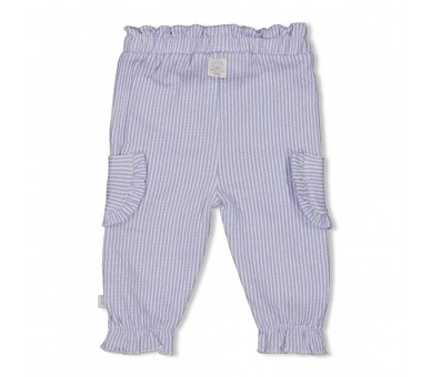 FEETJE : Crinkle stripe trousers - Sea La Vie Laven